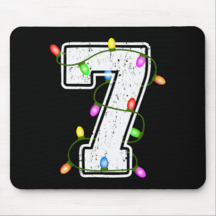 Number 7 7th Birthday Boy Christmas Happy Birthday Mouse Pad