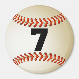 Number 7 Baseball Magnet