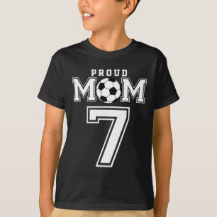 Number 7 Custom Proud Soccer Futbol Mum Personaliz T-Shirt