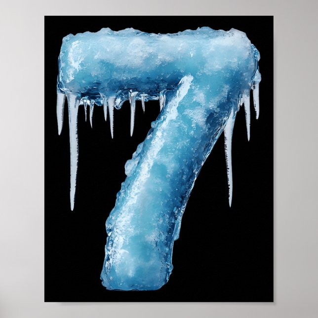 Number 7 Fire Ice Number Six Seven Meme 67 Alpha S Poster (Front)