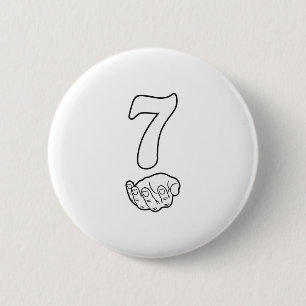 Number 7 Funny 67 Six Seven Meme Hands Couple Matc 6 Cm Round Badge