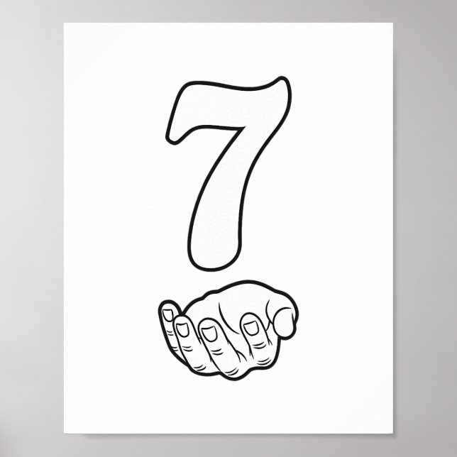 Number 7 Funny 67 Six Seven Meme Hands Couple Matc Poster (Front)
