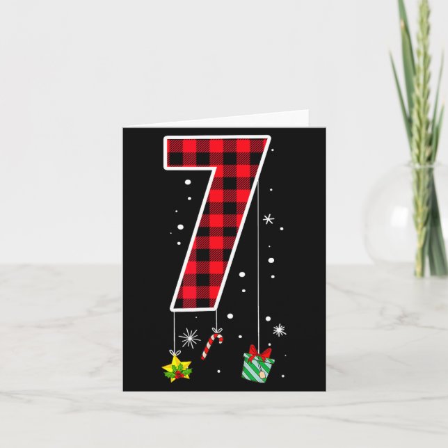 Number 7 Funny Meme Saying 6 7 Six Seven Christmas Card (Front)