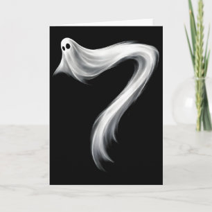 Number 7 Ghost Funny Six Seven 67 Halloween Meme Card
