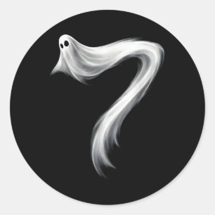 Number 7 Ghost Funny Six Seven 67 Halloween Meme  Classic Round Sticker