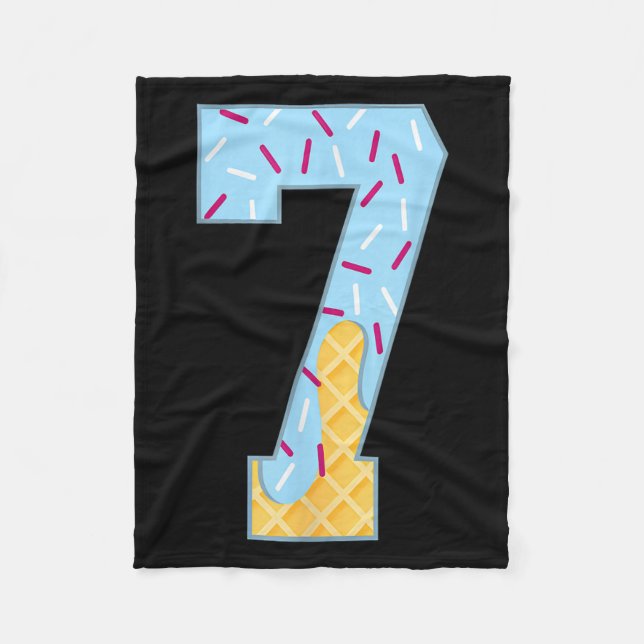Number 7 Ice Cream Drip 67 Meme Couple Halloween C Fleece Blanket (Front)