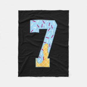 Number 7 Ice Cream Drip 67 Meme Couple Halloween C Fleece Blanket