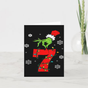 Number 7 Matching 67 Meme 6 7 Christmas Boys Youth Card