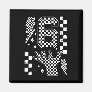 Number 7 Matching 67 Meme Checkered Costume Kids  Magnet