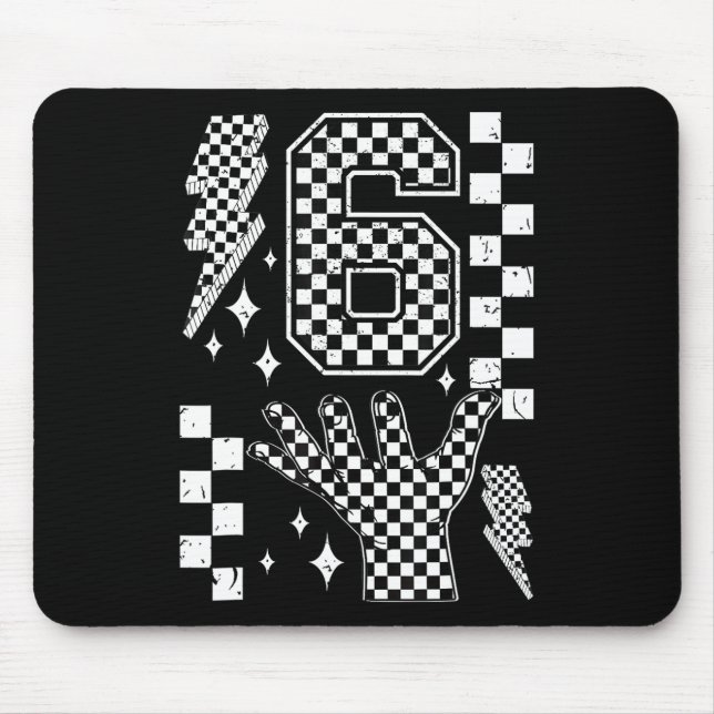 Number 7 Matching 67 Meme Checkered Costume Kids  Mouse Pad (Front)