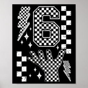 Number 7 Matching 67 Meme Checkered Costume Kids Poster
