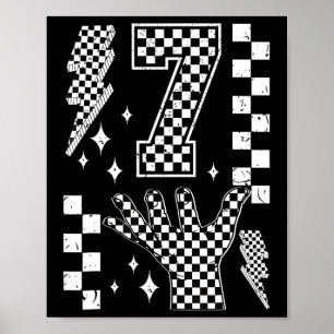 Number 7 Matching 67 Meme Checkered Costume Kids _ Poster