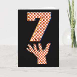 Number 7 Matching 67 Meme Checkered Halloween Cost Card