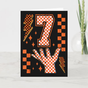 Number 7 Matching 67 Meme Checkered Halloween Cost Card