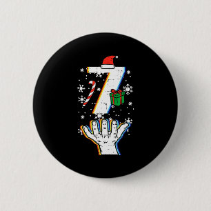 Number 7 Matching 67 Meme Christmas 6 7 Xmas Men W 6 Cm Round Badge
