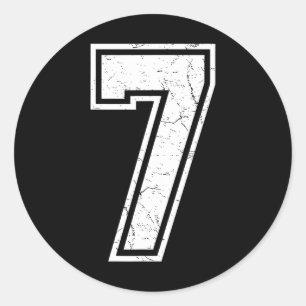 Number 7 Matching 67 Meme Costume Men Women Kids  Classic Round Sticker