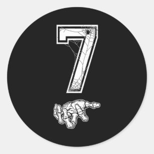 Number 7 Matching 67 Meme Couples Halloween Costum Classic Round Sticker