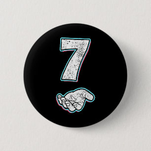 Number 7 Matching 67 Meme Halloween Costume Men Wo 6 Cm Round Badge