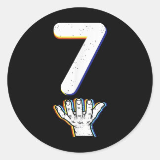 Number 7 Matching 67 Meme Halloween Costume Men Wo Classic Round Sticker