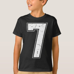 Number 7 Matching Costume 67 Meme Costume Distress T-Shirt