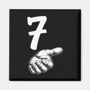 Number 7 Matching Duo 67 Meme Gen Alpha Slang Hall Magnet