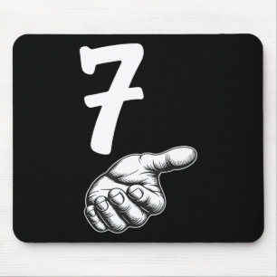 Number 7 Matching Duo 67 Meme Gen Alpha Slang Hall Mouse Pad