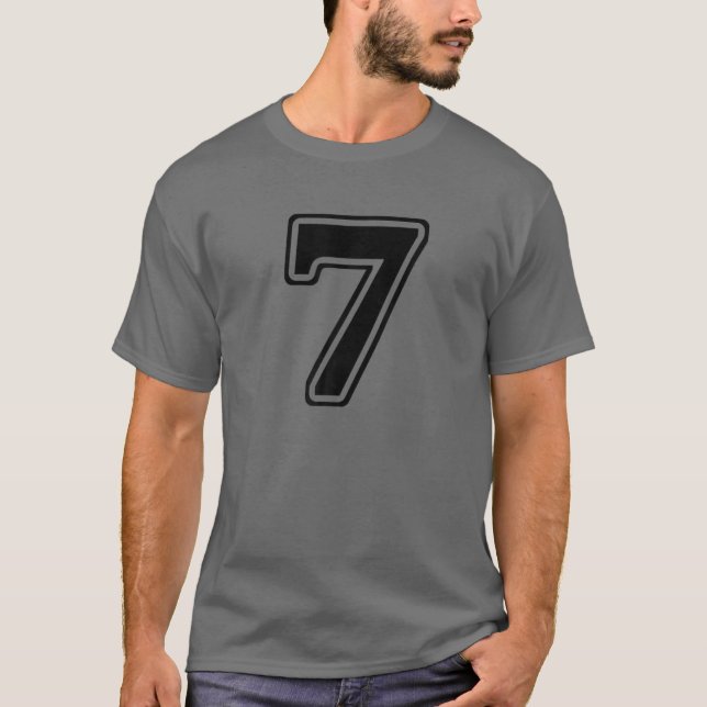Number 7 Seven Front T-Shirt (Front)