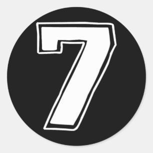 Number 7 Six Seven 6 7 Meme 67 Funny 7th Birthday  Classic Round Sticker