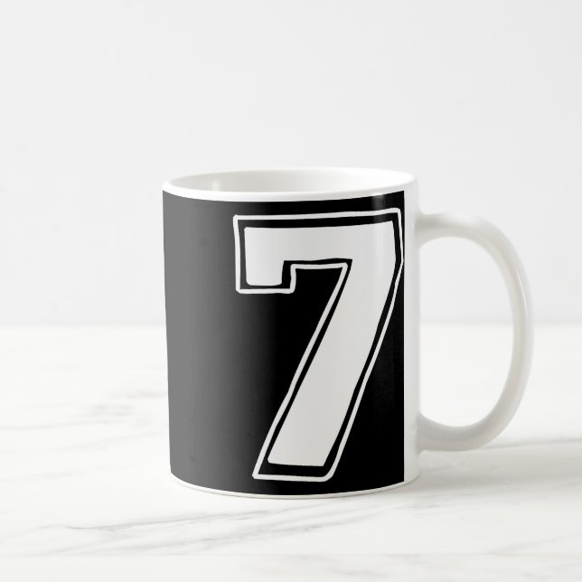 Number 7 Six Seven 6 7 Meme 67 Funny 7th Birthday  Coffee Mug (Right)
