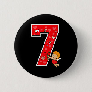 Number 7 Six Seven 6 7 Meme Couple Valentine Match 6 Cm Round Badge