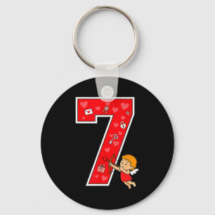 Number 7 Six Seven 6 7 Meme Couple Valentine Match Key Ring