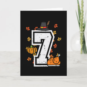Number 7 Thanksgiving 6 7 Matching 67 Meme Men Wom Card