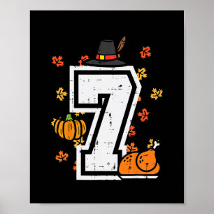 Number 7 Thanksgiving 6 7 Matching 67 Meme Men Wom Poster