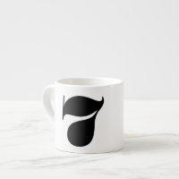 Number 7 Typography Espresso mug