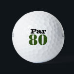 Number 80 par golf course for 80th birthday golfer golf balls<br><div class="desc">Number 80 par golf course for 80th birthday golfer Golf Balls</div>
