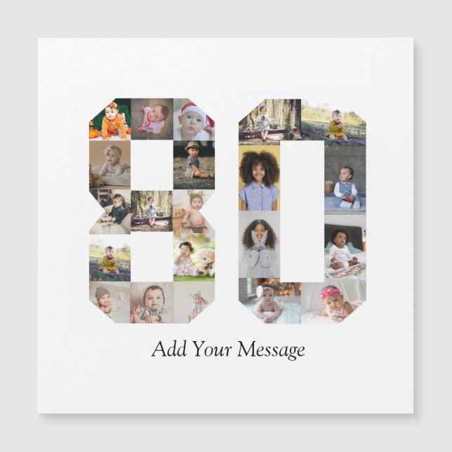 Number 80 Photo Collage (Front)