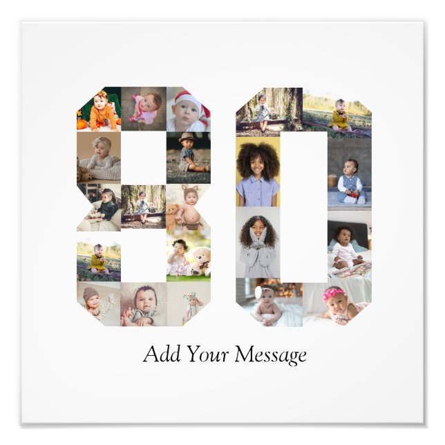 Number 80 Photo Collage (Front)