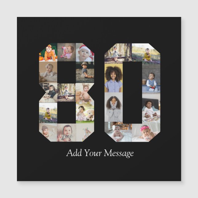 Number 80 Photo Collage (Front)