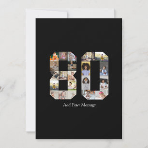 Number 80 Photo Collage Announcement