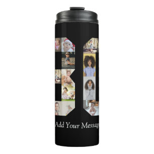 Number 80 Photo Collage Thermal Tumbler