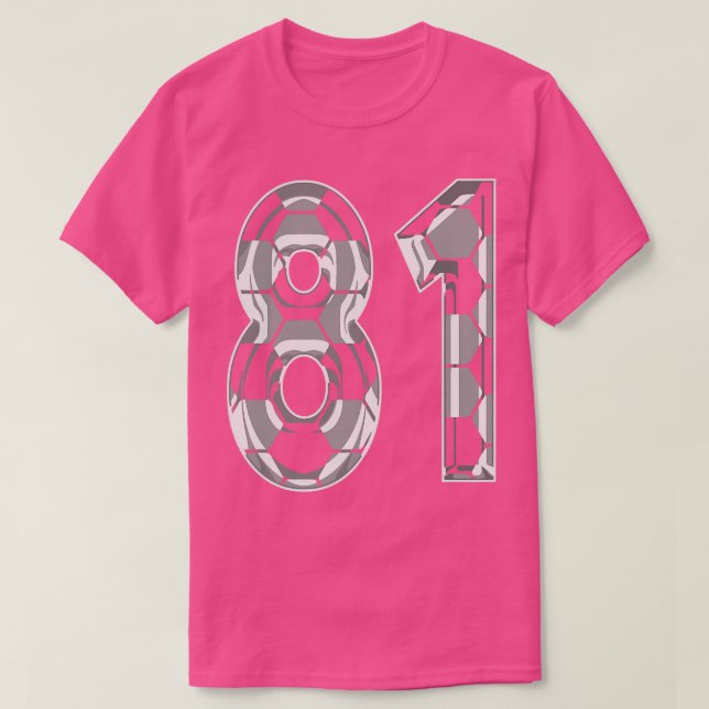 Number 81 Jersey 81 Mum Player Fan 1 T-Shirt (Design Front)