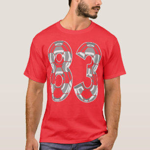 Number 83 Jersey 83 Mum Player Fan 1 T-Shirt