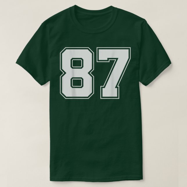 Number 87 - Best Classic College American Varsity  T-Shirt (Design Front)
