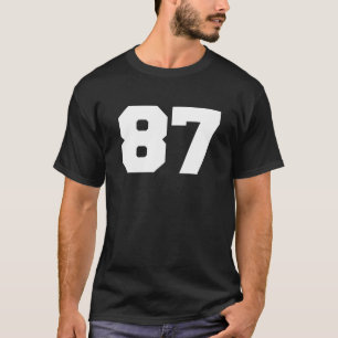 Number 87 Sports Jersey Player 87 Fan FRONT Print T-Shirt