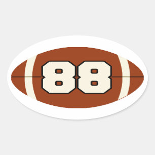 Number 88 Football Sticker