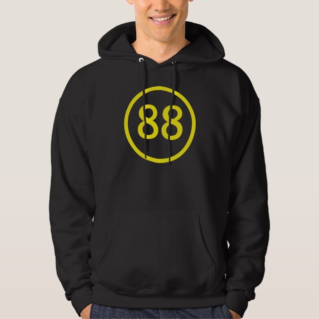 number, 88, in a circle hoodie (Front)
