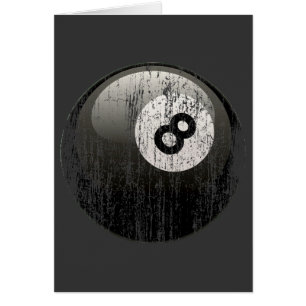 NUMBER 8 BILLIARDS BALL - ERODED AND AGED