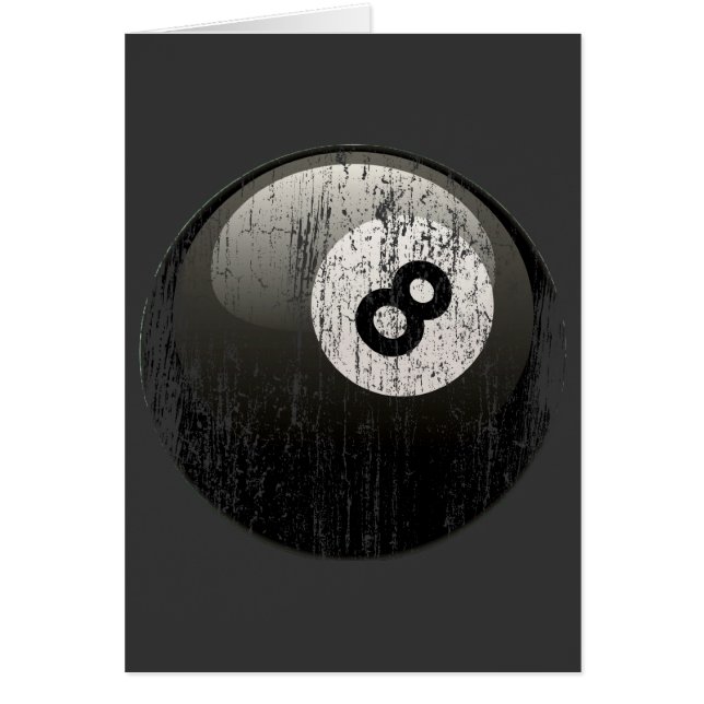 NUMBER 8 BILLIARDS BALL - ERODED AND AGED (Front)