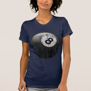 NUMBER 8 BILLIARDS BALL - ERODED AND AGED T-Shirt