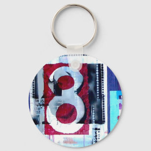 "Number 8" Keychain